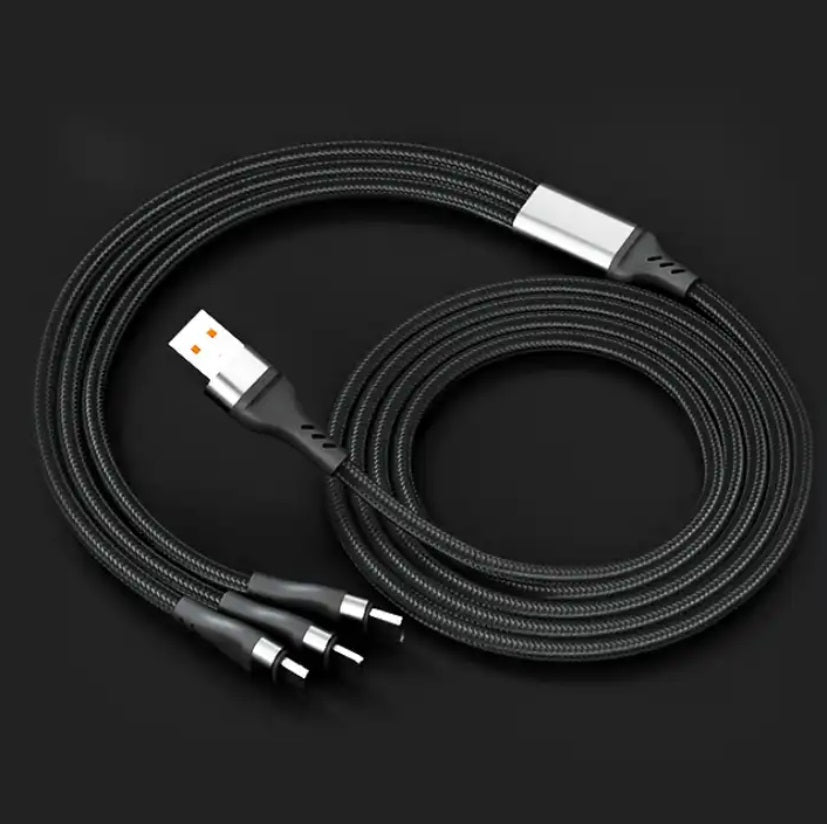 3 in 1 USB C Cable for iPhone 15 14 13 Pro 11 XR Charger Cable